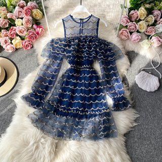 Cold Shoulder Printed Dress
