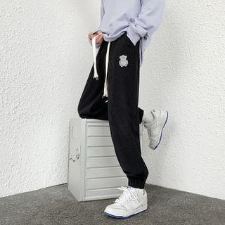 Bear Print Baggy Pants