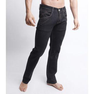 Embroidered-detail Stitched Jeans