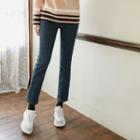 Coral-fleece Lined Straight-cut Jeans