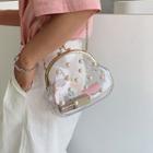 Transparent Faux Pearl Crossbody Bag As Shown In Figure - One Size