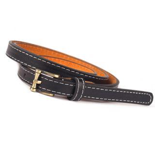 Stitch Detailed Slim Belt