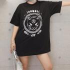 Cat Patterned Short-sleeve T-shirt