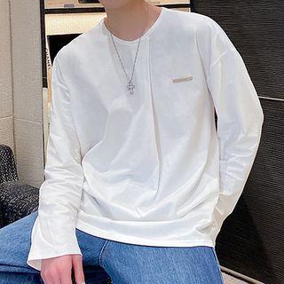 Long-sleeve Metal Tag Top