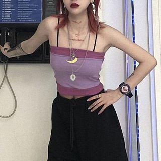 Contrast Trim Tube Top