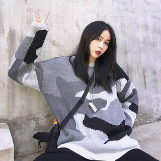 Camo Boxy Sweater