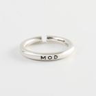 925 Sterling Silver Mod Lettering Open Ring
