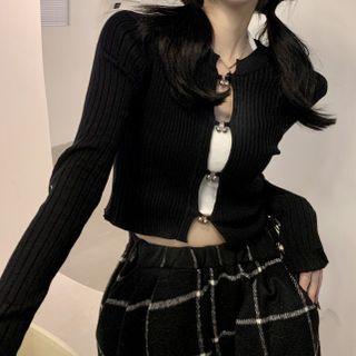 Cut-out Cardigan / Cropped Halter Top