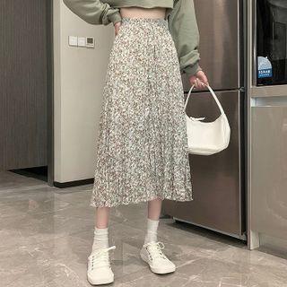 Floral A-line Skirt Green - One Size