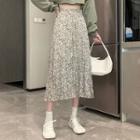 Floral A-line Skirt Green - One Size