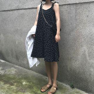Polka Dot Strappy Chiffon Dress