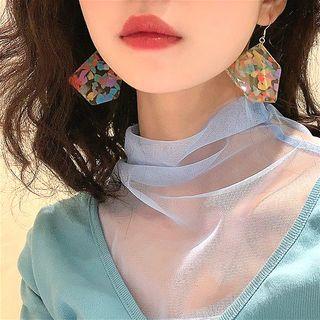 Geometric Acetate Dangle Earring 1 Pair - As Shown In Figure - One Size