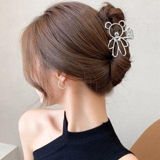 Bear Faux Crystal / Faux Pearl Alloy Hair Clamp