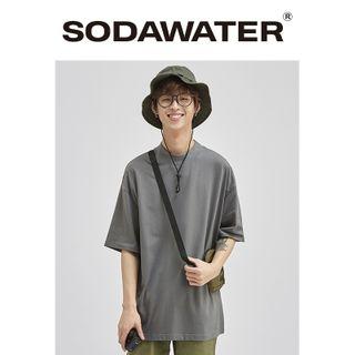 Mock-neck Loose T-shirt In 7 Colors