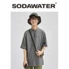Mock-neck Loose T-shirt In 7 Colors