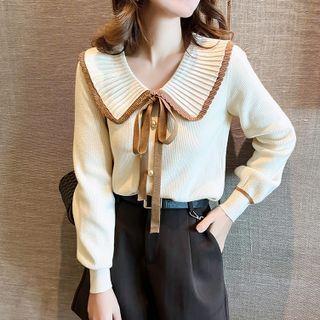 Ribbed Collar Cardigan