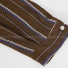 Loose-fit Stripe Shirt Brown - One Size