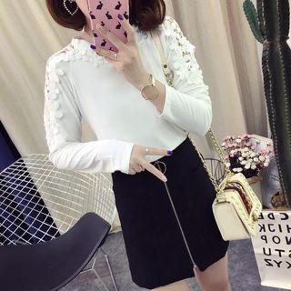 Flower Detail Long-sleeve T-shirt