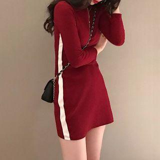Half Zip Long-sleeve Dress