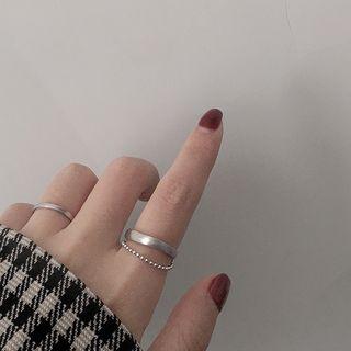925 Sterling Silver Layered Open Ring 925 Silver - As Shown In Figure - 12