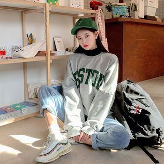 Boston Printed Oversized Sweatshirt