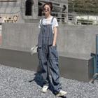 Striped Jumper Pants / Short-sleeve T-shirt / Set