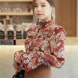 Floral-print Chiffon Blouse
