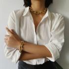 Set: Chain Necklace + Bracelet Gold - One Size