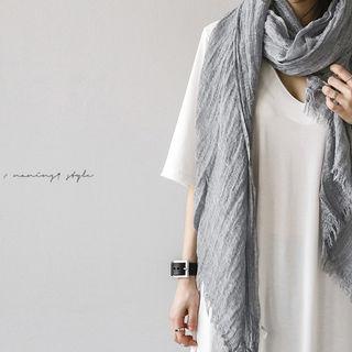 M Lange Linen Blend Long Scarf