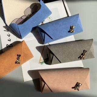 Bear Faux Leather Eyeglasses Case