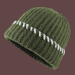 Contrast Stitch Beanie