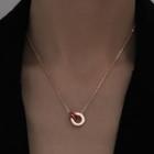 Double Ring Necklace Clavicle