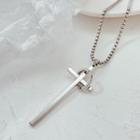 Cross Pendant Necklace 1970 - Silver - One Size