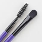 Set Of 2: Eye Makeup Brush Set Of 2 - Purple - One Size