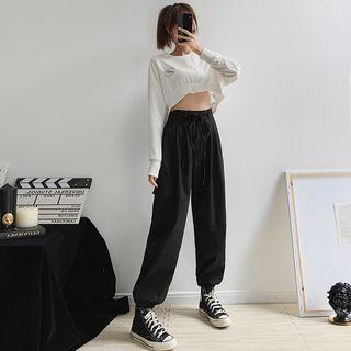 Tie-waist Cargo Jogger Pants