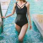 Tie-shoulder Cross-front Swimsuit
