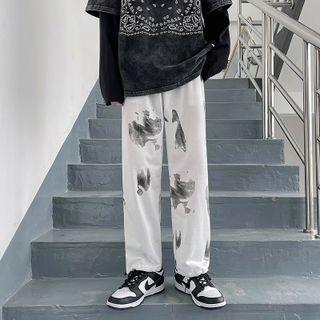 Tie Dye Straight Leg Wide-leg Pants