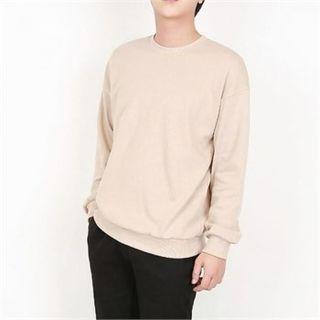 Plain Textured Sweatshirt