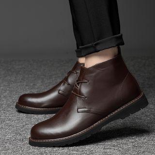Plain Lace Up Boots