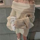 Off-shoulder Oversized Sweater