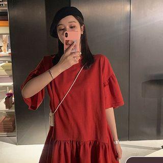 Sleeveless / Short-sleeve A-line Dress / Midi Dress