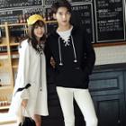 Couple Cross Neck Hoodie / Long-sleeve A-line Dress