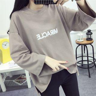 Letter 3/4-sleeve Sweatshirt