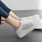 Cutout Faux-leather Sneakers