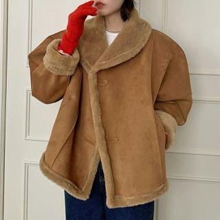 Two-way Oversize Faux-shearling Jacket