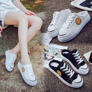 Smiley Face Sneaker Mules