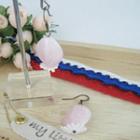 Elegant Lace Bead Earrings(pink)