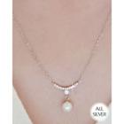 Pearl-pendant Saver Chain Necklace