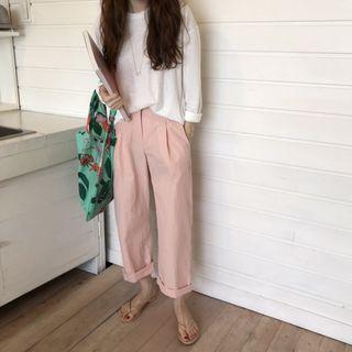 Wide Leg Pants / Long-sleeve T-shirt