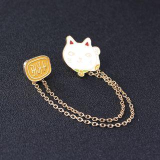 Lucky Cat Collar Brooch